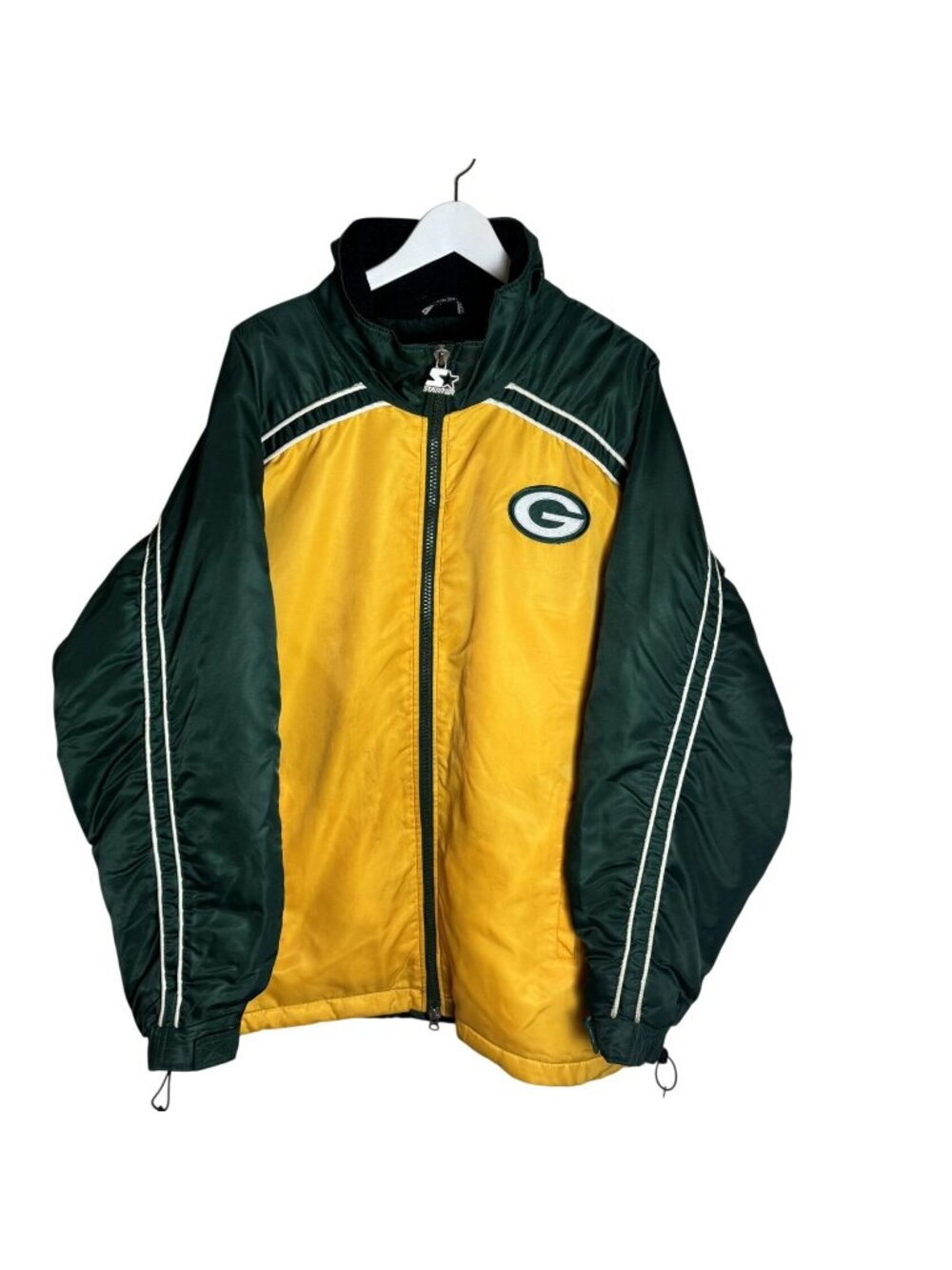 Vintage 90s NFL Green Bay Packers Starter Jacket, Fleece Lined, Warm, Size XL